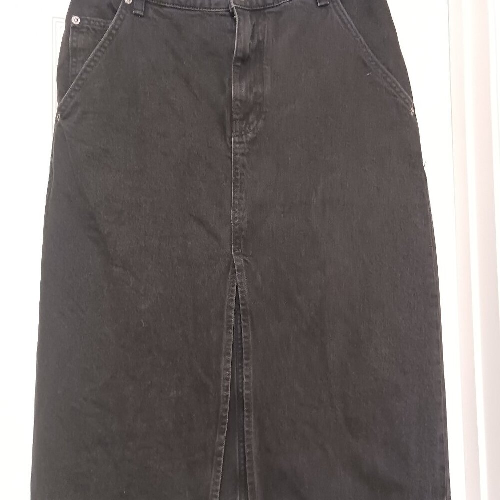 WE THE FREE - Black Jean Skirt